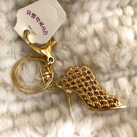 Key Chain/ Purse Charm- Mini Shoe- Gold Tone -NWT - Picture 2 of 9